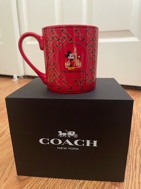 Disney x Coach Red Mickey Mouse Walt Disney World Mug